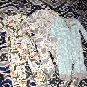 3 open foot sleep n play outfits